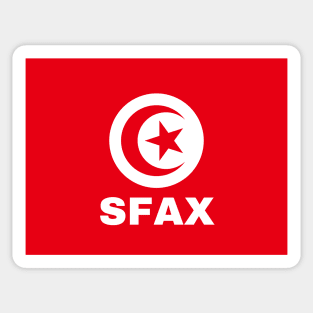 Sfax City in Tunisian Flag Sticker